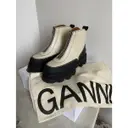 Buy Ganni Leather ankle boots online