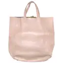 Beige Leather Handbag Cabas Celine