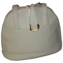 Beige Leather Handbag Lancel