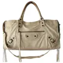 Beige Leather Handbag Part Time Balenciaga