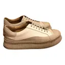 Leather low trainers Jil Sander