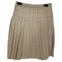 Leather mid-length skirt Lanvin - Vintage