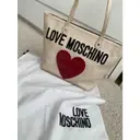 Leather tote Moschino Love