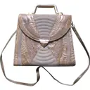 Beige Leather Handbag Autre Marque - Vintage