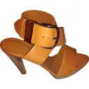 Beige Leather Sandals Balenciaga