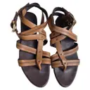 Beige Leather Sandals Burberry