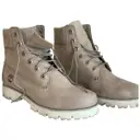 Leather biker boots Timberland