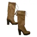 Leather boots Yves Saint Laurent