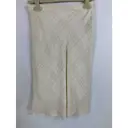 Buy Burberry Linen mid-length skirt online - Vintage