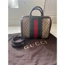 Ophidia Top Handle linen bowling bag Gucci