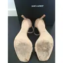 Amber patent leather sandal Saint Laurent