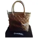 Beige Patent leather Handbag Chanel