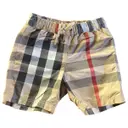 Beige Polyester Shorts Burberry