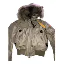 Beige Polyester Coat Parajumpers