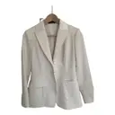 Beige Polyester Jacket Theory