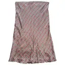 Silk mid-length skirt Massimo Dutti