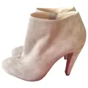 Beige Suede Ankle boots Christian Louboutin