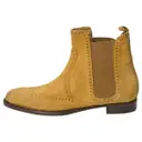 Beige Suede Ankle boots Hermès