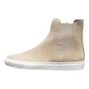 Beige Suede Boots Common Projects