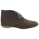 Beige Suede Boots Pierre Hardy - Vintage