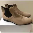 Salvatore Ferragamo Beige Suede Boots for sale