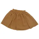 Beige Viscose Skirt American Apparel