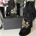 Dolce & Gabbana Taormina cloth open toe boots for sale