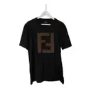 Black Cotton T-shirt Fendi