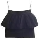 Black Cotton Skirt Zara