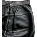 Leather mini skirt Alaïa