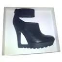 Black Leather Ankle boots Bcbg Max Azria