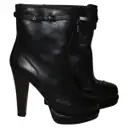 Bottega Veneta Black Leather Ankle boots for sale