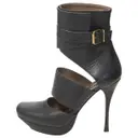 Black Leather Ankle boots Lanvin