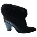Black Leather Ankle boots Sartore