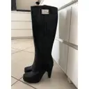 Leather boots Armani Collezioni