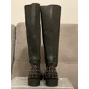 Leather riding boots Armani Jeans