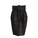Leather mid-length skirt Asilio