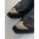 Leather western boots Balenciaga