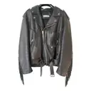 Leather biker jacket Balenciaga