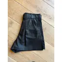 Leather mini short Balenciaga