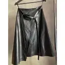 Buy Balenciaga Leather mid-length skirt online