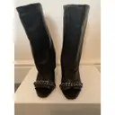 Balmain Leather open toe boots for sale