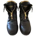 Leather biker boots Balmain