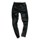 Leather carot pants Balmain For H&M