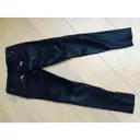 Balmain For H&M Black Leather Trousers for sale