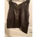 Buy Balmain Leather mini skirt online
