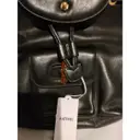 Bamboo Tassel Oval leather backpack Gucci