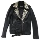 Black Leather Biker jacket Balmain