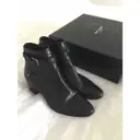 Saint Laurent Blaze leather buckled boots for sale
