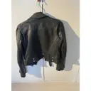 Buy Blk Dnm Leather biker jacket online